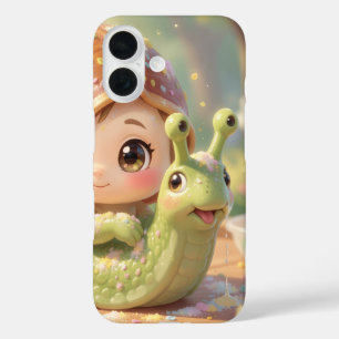 Die Schnecke und der Zauber der Blütenkronen.4 iPhone 16 Hülle