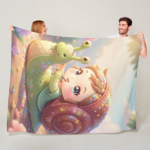 Die Schnecke und der Zauber der Blütenkronen.9 Fleecedecke