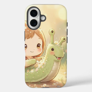 Die Schnecke und der Zauber der Blütenkronen iPhone 16 Hülle