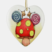 die Schnecken des Valentinsgrußes Keramik Ornament (Rechts)