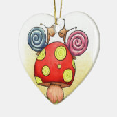 die Schnecken des Valentinsgrußes Keramik Ornament (Links)