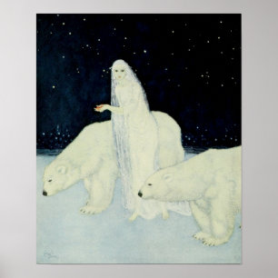 Die Schnee-ErstAnsammlungs-defekten Herzen Poster