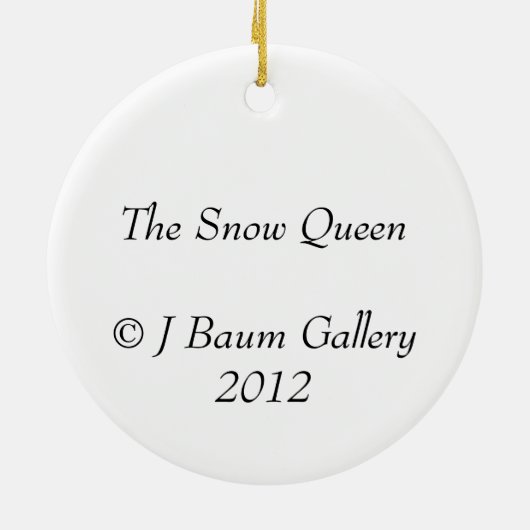 Die Schnee-Königin Keramik Ornament (Hinten)