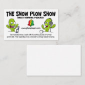 Die Schnee-Pflug-Showbusiness-Karten Visitenkarte (Vorne/Hinten)