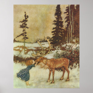 Die Schneekönigin Edmund Dulac Kunstkunst Poster