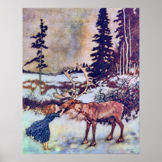 Die Schneekönigin Edmund Dulac Kunstkunst Poster (Vorne)