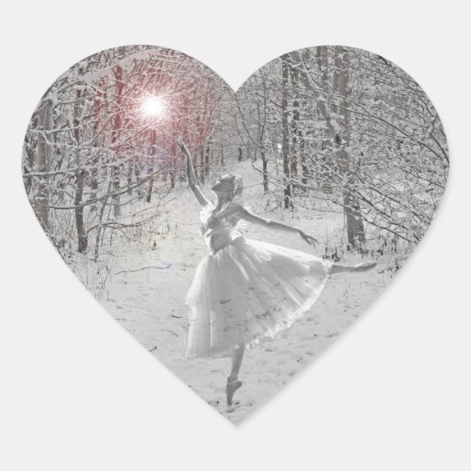 Die Schneekönigin Herz-Aufkleber (Vorderseite)