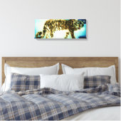 DIE SCHNEELEOPARD-Leinwand Leinwanddruck (Insitu (Schlafzimmer))