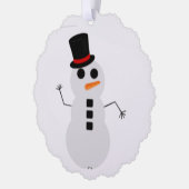 Die Schneemannskarte Ornament Karte (Links)