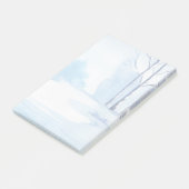 Die Schneeszene der Aquarellwinterbären Post-it Klebezettel (angewinkelt)