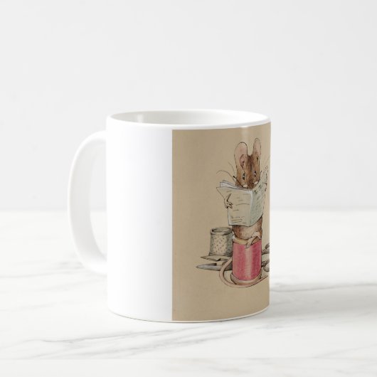 Die Schneidermäuse (von Beatrix Potter) Kaffeetasse (Vorderseite Links)