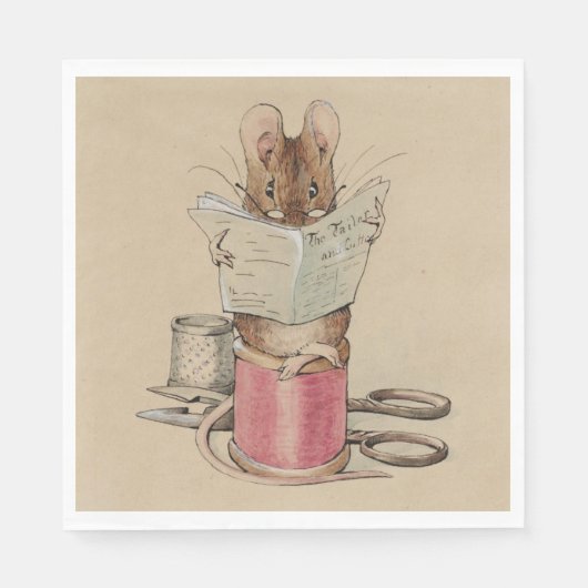 Die Schneidermäuse (von Beatrix Potter) Serviette (Vorderseite)
