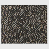 Die Schnitte Stilholz Monochrom Modernes Muster Geschenkpapier (Flach)