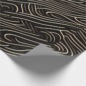 Die Schnitte Stilholz Monochrom Modernes Muster Geschenkpapier (Ecke)