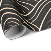 Die Schnitte Stilholz Monochrom Modernes Muster Geschenkpapier (Rolleneckpunkt)