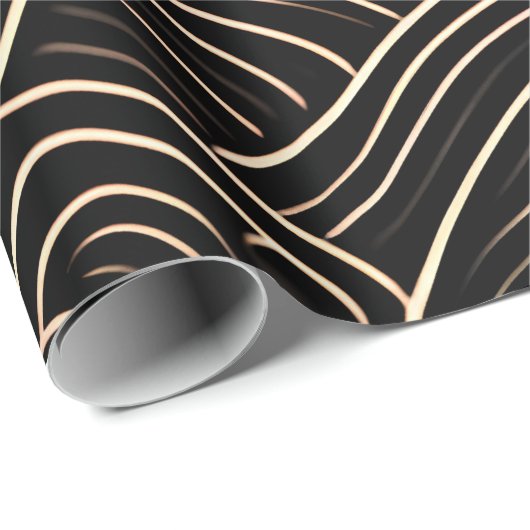 Die Schnitte Stilholz Monochrom Modernes Muster Geschenkpapier (Rolleneckpunkt)