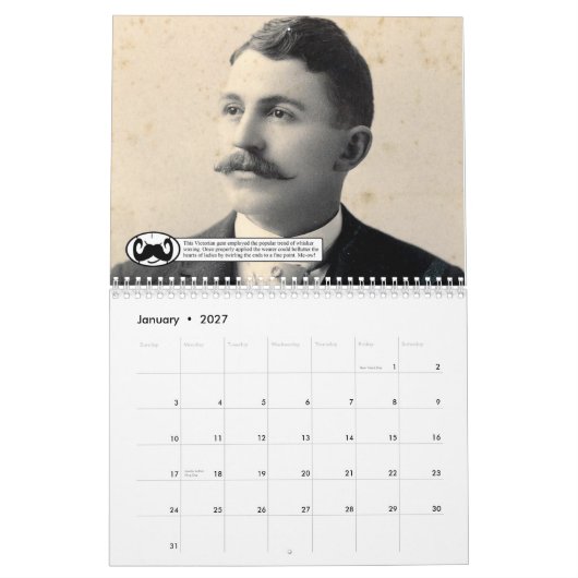 Die Schnurrbärte von Placer County Kalender (Jan 2027)