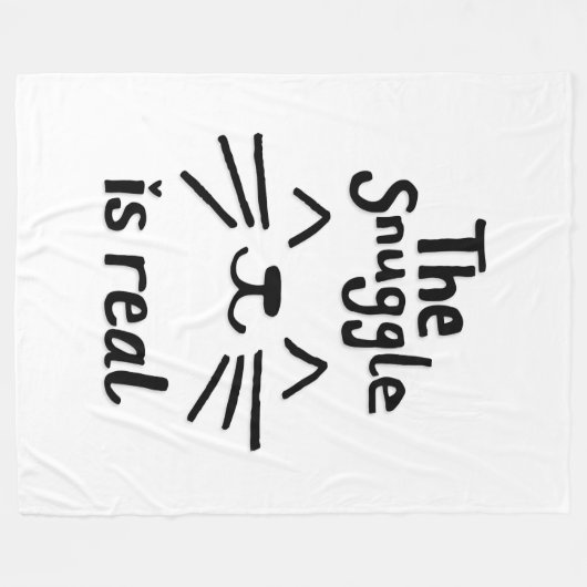 Die Schnürsenkel ist echt (schwarz auf weiß) Fleecedecke (Vorderseite (Horizontal))