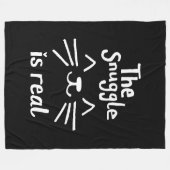 Die Schnürsenkel ist echt (weiß auf schwarz) Fleecedecke (Vorderseite (Horizontal))