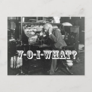 Die schockierende Einführung des VoIP-Telefons Postkarte