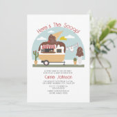 Die Schokolade-Eiscreme-Neutral-Babydusche Einladung (Stehend Vorderseite)