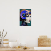 Die schöne Abstrakte Frau Poster (Küche)