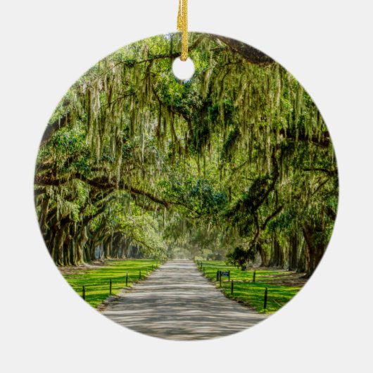 Die schöne Allee der Eichen Keramik Ornament (Hinten)