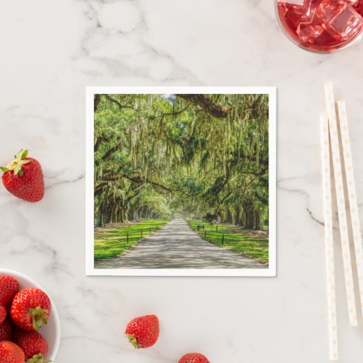 Die schöne Allee der Eichen Serviette (Beispiel)