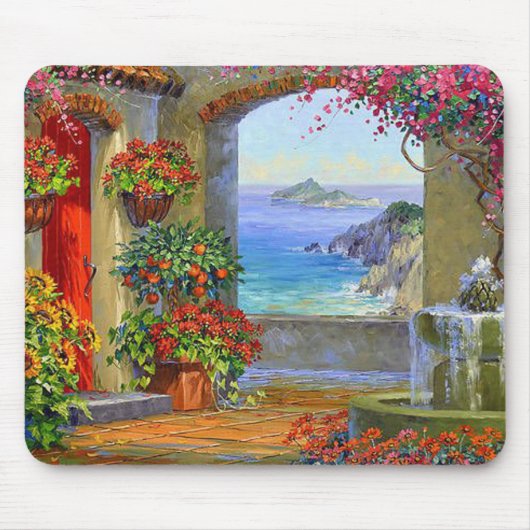 Die schöne Aussicht auf das Meer Mousepad (Vorne)