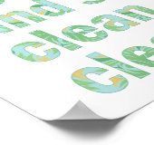 Die schöne Aussicht auf die Berge und die Berge Poster (Ecke)