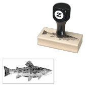 Die schöne Bachforelle Gummistempel (Stempel)