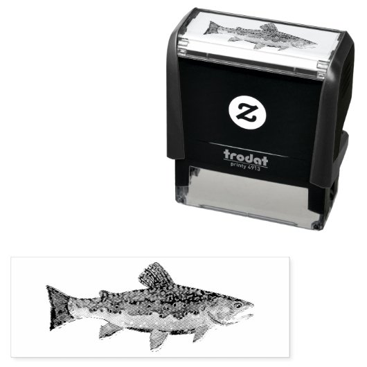 Die schöne Bachforelle Permastempel (Beispiel)