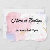 Die schöne Boutique mit Marmor Einladung (Vorderseite)