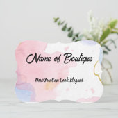 Die schöne Boutique mit Marmor Einladung (Stehend Vorderseite)