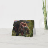 Die schöne Dame ohne Gnade von Frank Dicksee Dankeskarte (Vorderseite)