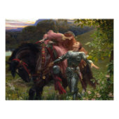 Die schöne Dame ohne Gnade von Frank Dicksee Fotodruck (Vorne)