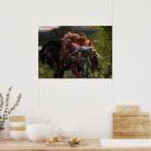 Die schöne Dame ohne Gnade von Frank Dicksee Poster (Küche)