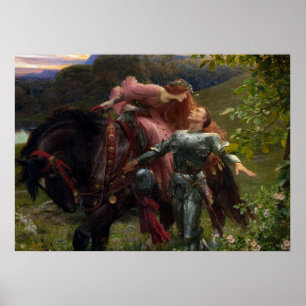 Die schöne Dame ohne Gnade von Frank Dicksee Poster