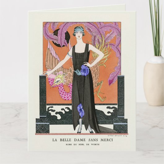 Die schöne Dame ohne Gnade von George Barbier Karte (Vorderseite)
