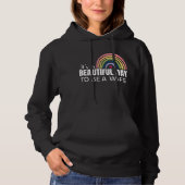 Die schöne Ehefrau Rainbow Black Hoodie (Vorderseite)