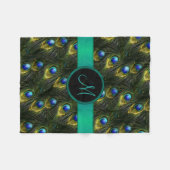 Die schöne Fantasie-funkelnd Pfau-Feder der Frauen Fleecedecke (Vorderseite (Horizontal))