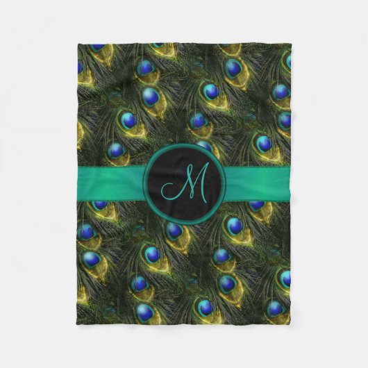 Die schöne Fantasie-funkelnd Pfau-Feder der Frauen Fleecedecke (Vorderseite)