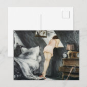 Die schöne Frau im Dachgeschoss Postkarte (Vorne/Hinten)