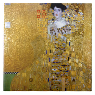 Die schöne Frau in Gold Gustav Klimt Fliese