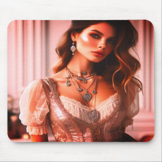 Die schöne Frau Laptop Desktop Tablet Mousepad