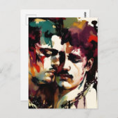 Die schöne Gay Lovers Postkarte (Vorne/Hinten)