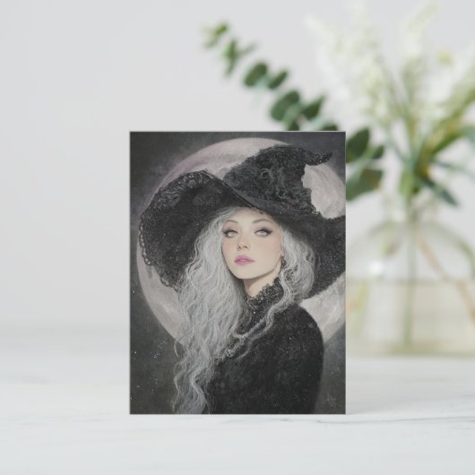 Die schöne Hexe Postkarte (Stehend Vorderseite)