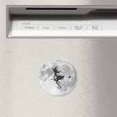 Die schöne Hexe vor dem Mond Magnet (In Situ (Geschirrspüler))
