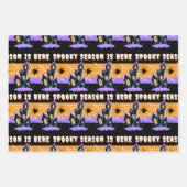 Die schöne Jahreszeit ist hier mit Halloween-Farbf Geschenkpapier Set (Vorderseite)