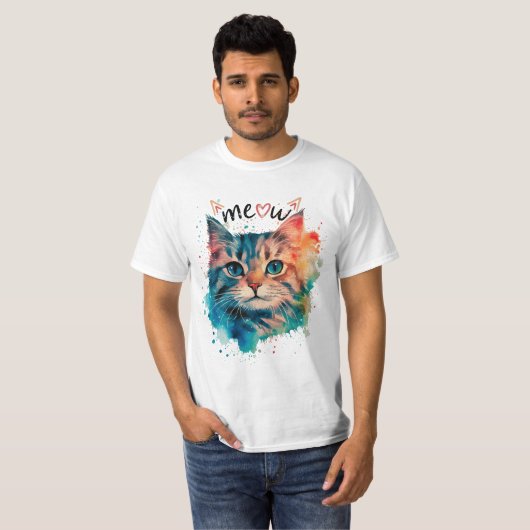 Die schöne Katze 🐱 miau T-Shirt (Vorne ganz)